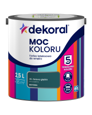PPG MOC KOLORU Zielona Głębia 2,5 L - Farba do wnętrz PPG MOC KOLORU Zielona Głębia 2,5 L - Farba do wnętrz
