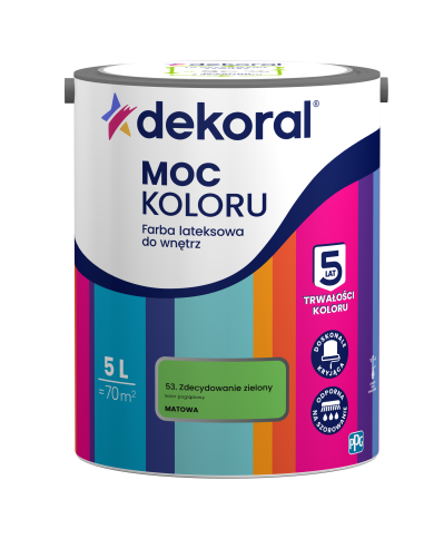 PPG MOC KOLORU Zielony 5L - Intensywna Farba do Wnętrz PPG MOC KOLORU Zielony 5L - Intensywna Farba do Wnętrz