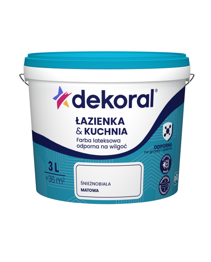 PPG Ł&K Farba Biała 3L MALEINAK PLUS - Wysoka Jakość i Trwałość