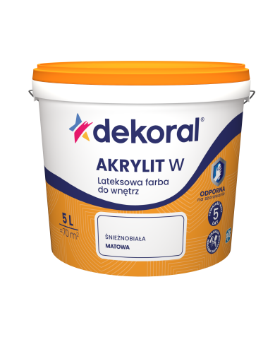 PPG Akrylit W Śnieżnobiały 5L - Farba Akrylowa do Wnętrz PPG Akrylit W Śnieżnobiały 5L - Farba Akrylowa do Wnętrz