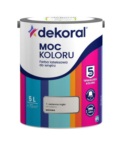 PPG MOC KOLORU Jesienna Mgła 5L - Farba do wnętrz i elewacji PPG MOC KOLORU Jesienna Mgła 5L - Farba do wnętrz i elewacji