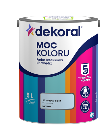 PPG MOC KOLORU Lodowy Błękit 5L - Farba do Wnętrz i Elewacji PPG MOC KOLORU Lodowy Błękit 5L - Farba do Wnętrz i Elewacji