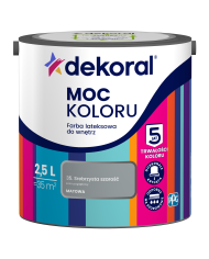 PPG MOC KOLORU Srebrzysta Szarość 2,5L - Farba do Wnętrz PPG MOC KOLORU Srebrzysta Szarość 2,5L - Farba do Wnętrz