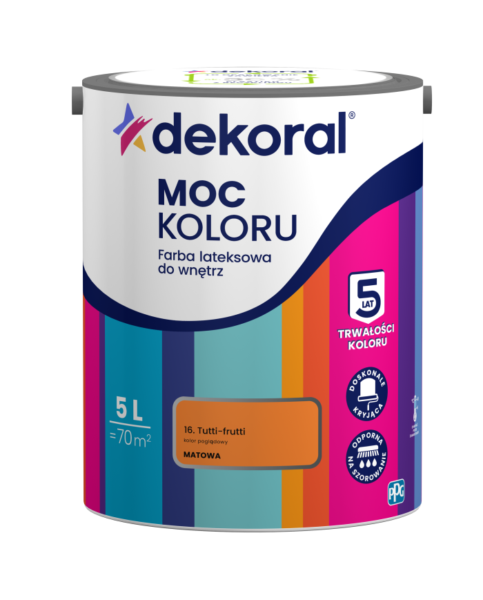 PPG MOC KOLORU tutti-frutti 5L - Intensywne kolory do wnętrz PPG MOC KOLORU tutti-frutti 5L - Intensywne kolory do wnętrz