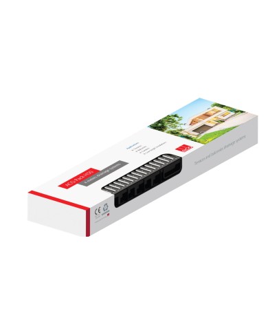 ACO Easyline: Zestaw 4x kanał 1m czarny, wys. 5cm z rusztem ACO Easyline: Zestaw 4x kanał 1m czarny, wys. 5cm z rusztem
