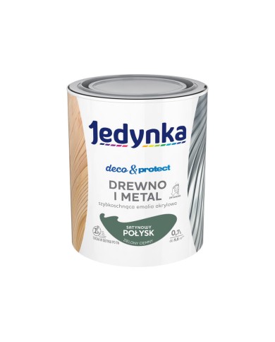 Jedynka Deco&Protect Drewno i Metal 0,7L Zielony Ciemny Satynowy Jedynka Deco&Protect Drewno i Metal 0,7L Zielony Ciemny Satynowy