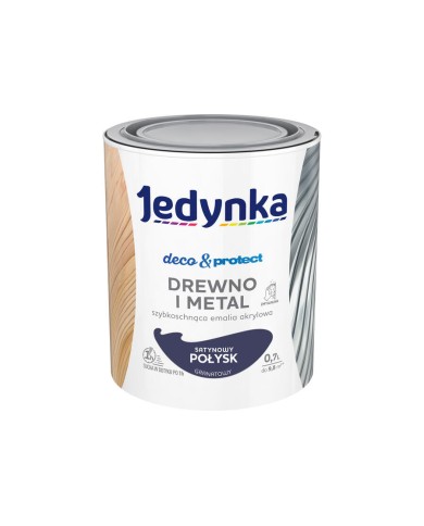Jedynka Deco&Protect Drewno i Metal Granatowy 0,7L - Satynowy Połysk Jedynka Deco&Protect Drewno i Metal Granatowy 0,7L - Satynowy Połysk