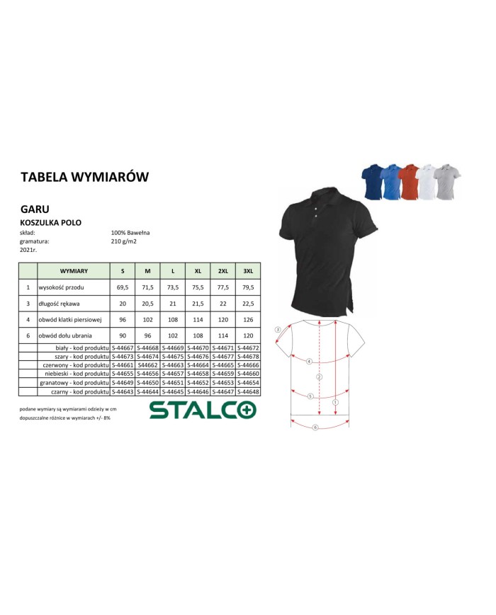 Koszulka Polo STALCO "Garu" Szara XXL - Wygoda i Styl