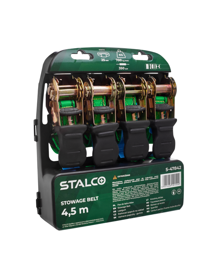 STALCO Pas do ładunków 25mm x 4,5m 0,7t - Wytrzymałość i Bezpieczeństwo