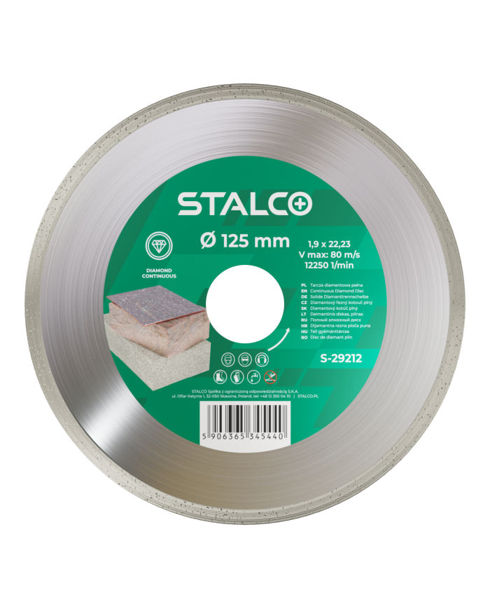 Tarcza diamentowa 125x2,0x22,23 mm Stalco - Wysoka jakość! Tarcza diamentowa 125x2,0x22,23 mm Stalco - Wysoka jakość!
