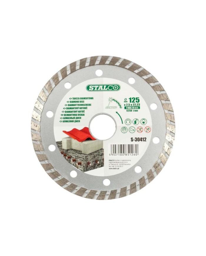 Tarcza Diamentowa Turbo 230x2,6x22,23 mm - STALCO - Wysoka Jakość