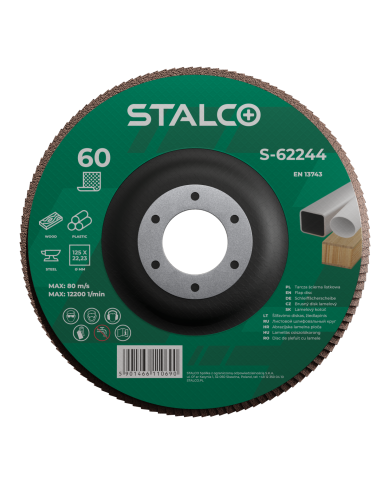 Tarcza Ścierna Listkowa 125x22,23 mm G80 STALCO - Wysoka Jakość Tarcza Ścierna Listkowa 125x22,23 mm G80 STALCO - Wysoka Jakość