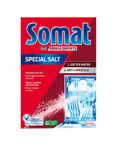 SOMAT sól do zmywarek ACTION 1,5kg - Efektywne zmywanie SOMAT sól do zmywarek ACTION 1,5kg - Efektywne zmywanie