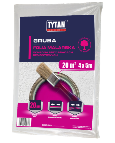 Folia MALARSKA PRAXA 4x5m - Gruba i Wytrzymała Ochrona Folia MALARSKA PRAXA 4x5m - Gruba i Wytrzymała Ochrona