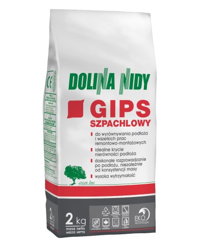 Gips szpachlowy 2 kg DOLINA NIDY - Wysoka jakość i wydajność Gips szpachlowy 2 kg DOLINA NIDY - Wysoka jakość i wydajność