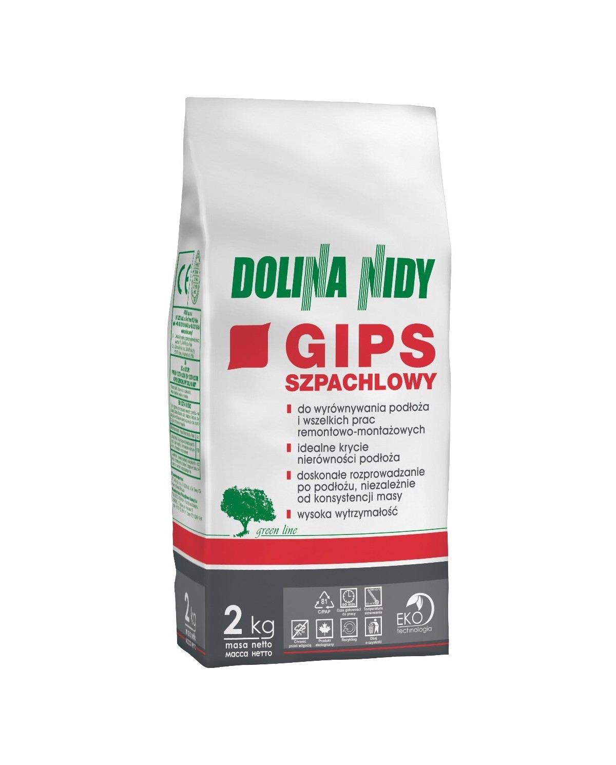 Gips szpachlowy 2 kg DOLINA NIDY - Wysoka jakość i wydajność Gips szpachlowy 2 kg DOLINA NIDY - Wysoka jakość i wydajność