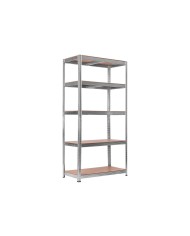 Regał metalowy 180x80x30 cm ocynkowany 5-półkowy z MDF 5 mm Regał metalowy 180x80x30 cm ocynkowany 5-półkowy z MDF 5 mm