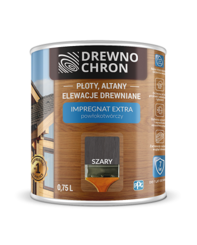 Impregnat do drewna Extra szary 0,75 L - DREWNOCHRON Impregnat do drewna Extra szary 0,75 L - DREWNOCHRON