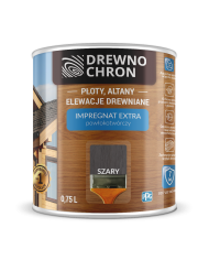 Impregnat do drewna Extra szary 0,75 L - DREWNOCHRON Impregnat do drewna Extra szary 0,75 L - DREWNOCHRON