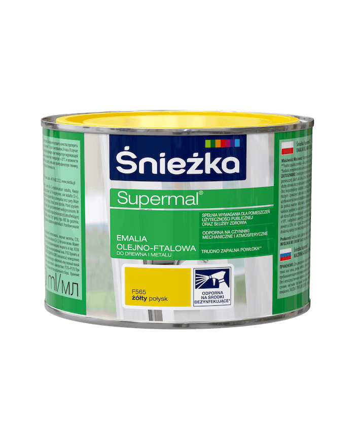 Farba Supermal Żółty 0,4 L - ŚNIEŻKA | Wysoka Jakość i Kolor