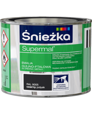 Farba Supermal czarny 0,2 L - ŚNIEŻKA | Wysoka jakość i trwałość Farba Supermal czarny 0,2 L - ŚNIEŻKA | Wysoka jakość i trwałość