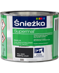 Farba Supermal czarny 0,2 L - ŚNIEŻKA | Wysoka jakość i trwałość