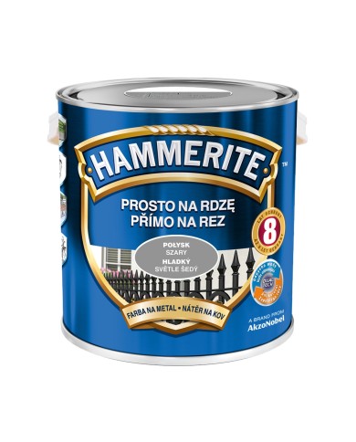 Farba do metalu 2,5 L szary połysk HAMMERITE - Wysoka jakość Farba do metalu 2,5 L szary połysk HAMMERITE - Wysoka jakość