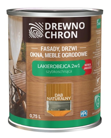 Lakierobejca 2w1 Dąb Naturalny 0,75 L - DREWNOCHRON - Najlepsza Ochrona! Lakierobejca 2w1 Dąb Naturalny 0,75 L - DREWNOCHRON - Najlepsza Ochrona!