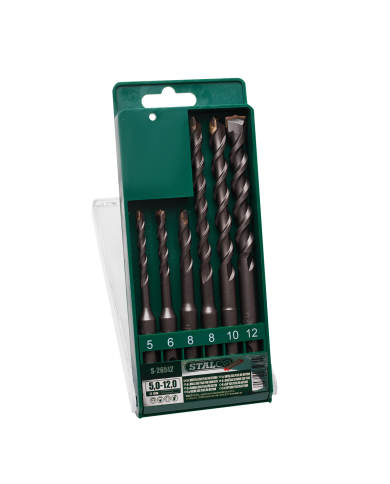 STALCO Wiertła 5-12mm 6el. do Betonu SDS - Wysoka Jakość STALCO Wiertła 5-12mm 6el. do Betonu SDS - Wysoka Jakość