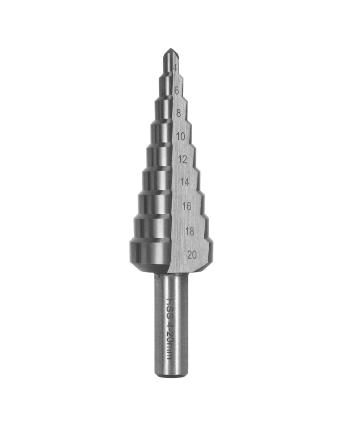 Wiertło stopniowe HSS RP 4.00-20.00mm - Wysoka jakość i precyzja Wiertło stopniowe HSS RP 4.00-20.00mm - Wysoka jakość i precyzja
