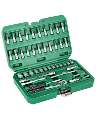 Zestaw kluczy nasadowych 1/4" - 48 elementów w opakowaniu