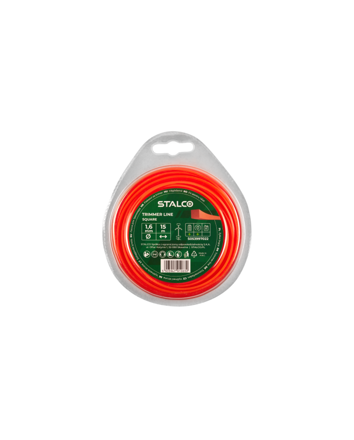 Żyłka tnąca kwadratowa 1,6mm x 15m - Wysoka jakość i trwałość Żyłka tnąca kwadratowa 1,6mm x 15m - Wysoka jakość i trwałość
