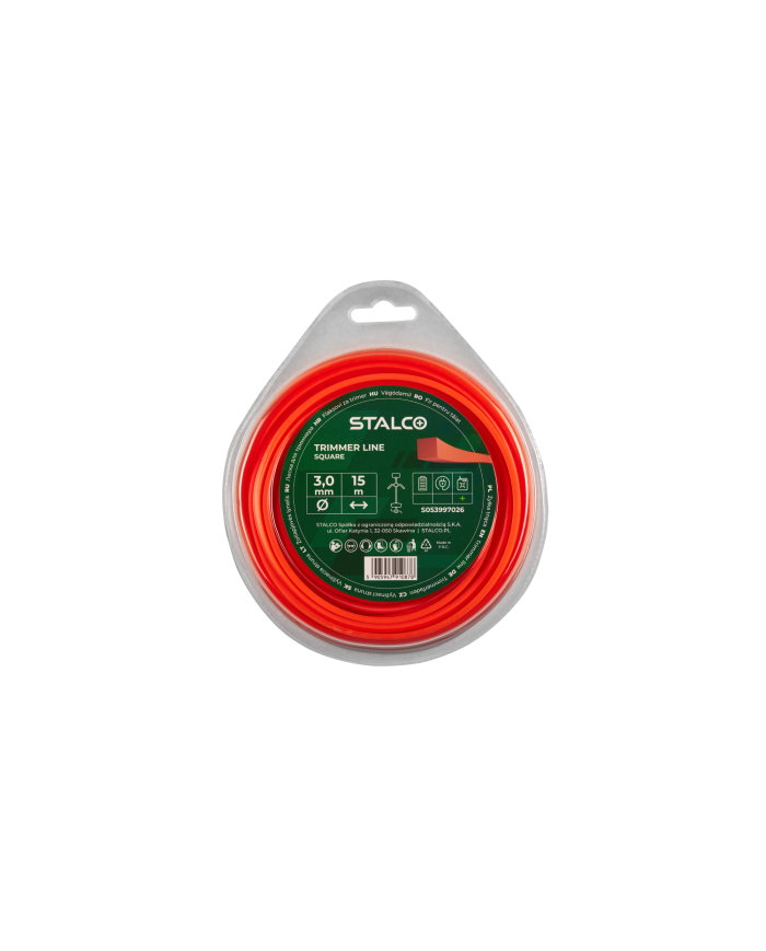 Żyłka tnąca kwadratowa 3,0mm x 15m - Wysoka jakość i trwałość Żyłka tnąca kwadratowa 3,0mm x 15m - Wysoka jakość i trwałość