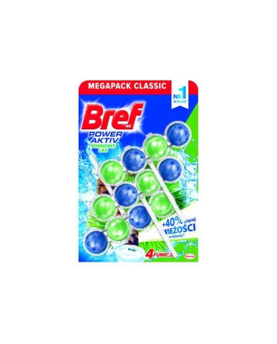 Kostka do WC Pine 3x50 g Power Active BREF - Świeżość i Czystość Kostka do WC Pine 3x50 g Power Active BREF - Świeżość i Czystość