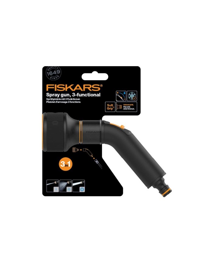 FISKARS Pistolet zraszający 3-funkcyjny - Wydajność i Komfort FISKARS Pistolet zraszający 3-funkcyjny - Wydajność i Komfort