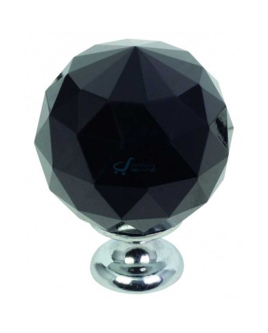 Gałka meblowa Domino Crystal Palace 40 mm M6 - Czarny kolor Gałka meblowa Domino Crystal Palace 40 mm M6 - Czarny kolor