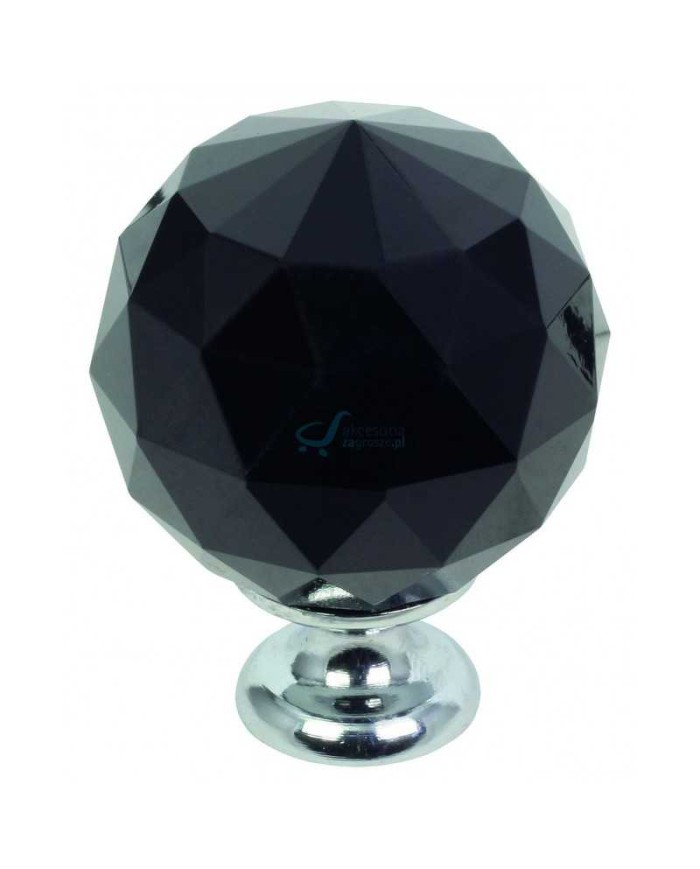 Gałka meblowa Domino Crystal Palace 40 mm M6 - Czarny kolor Gałka meblowa Domino Crystal Palace 40 mm M6 - Czarny kolor