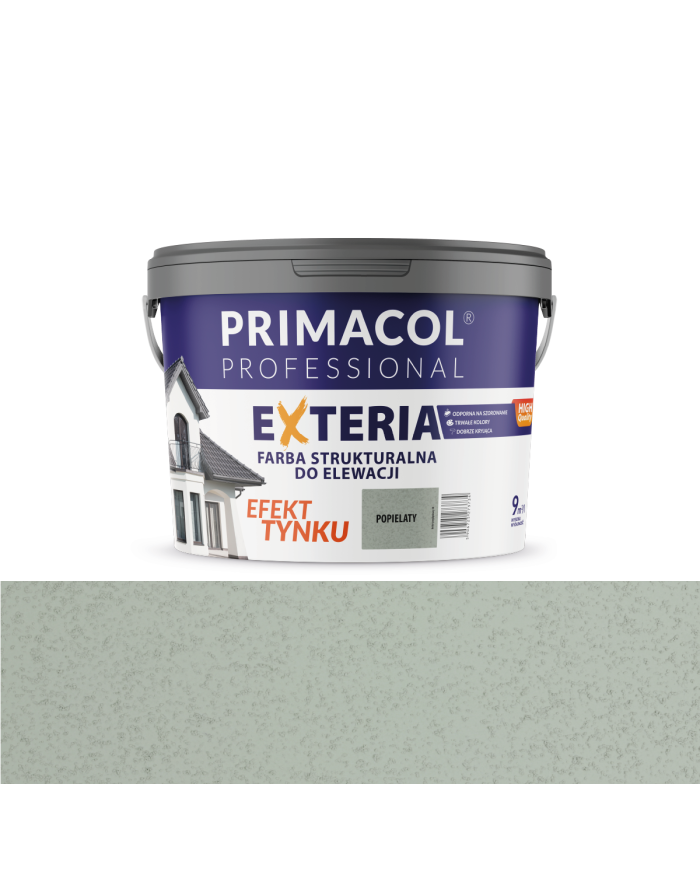 PRIMACOL EXTERIA 9L - Popielata farba strukturalna elewacyjna PRIMACOL EXTERIA 9L - Popielata farba strukturalna elewacyjna