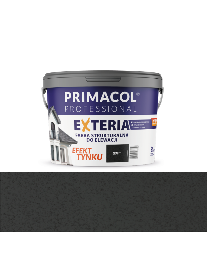 PRIMACOL EXTERIA 9L - Grafitowa farba strukturalna elewacyjna