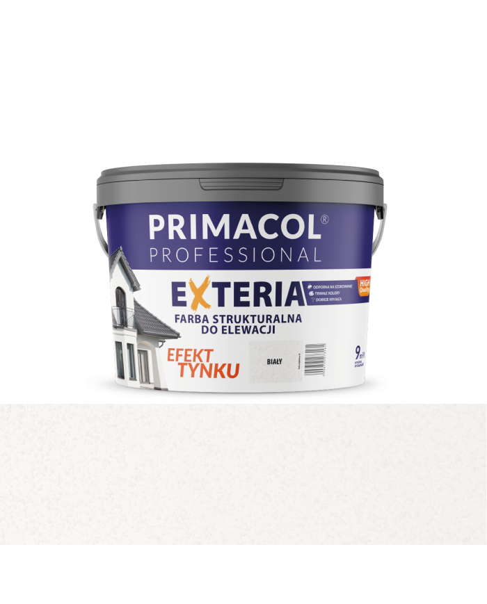 PRIMACOL EXTERIA 9L - Biała farba strukturalna do elewacji PRIMACOL EXTERIA 9L - Biała farba strukturalna do elewacji
