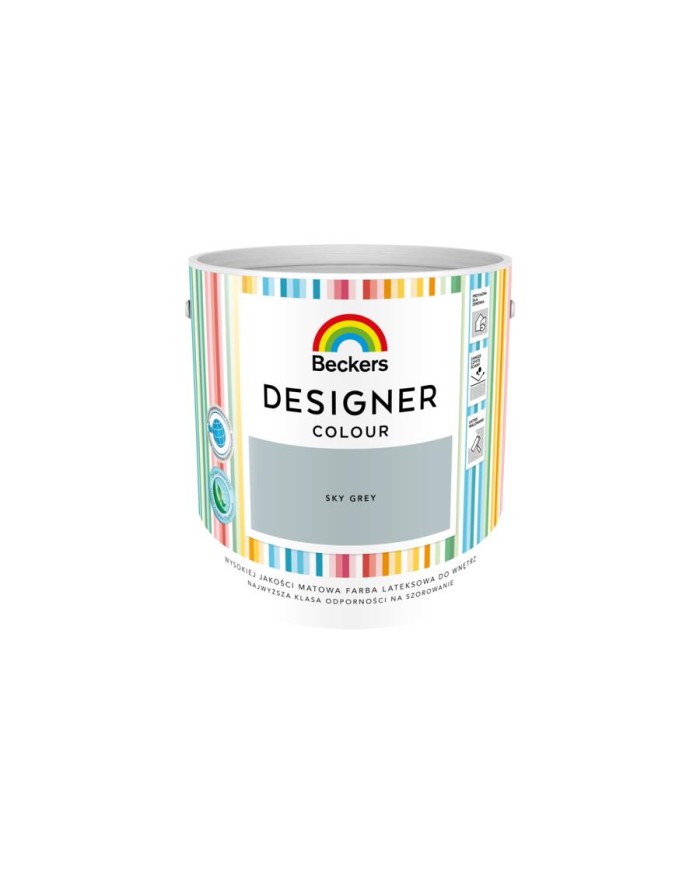 Farba lateksowa Beckers Designer SKY GREY 2,5 l - Idealny wybór! Farba lateksowa Beckers Designer SKY GREY 2,5 l - Idealny wybór!