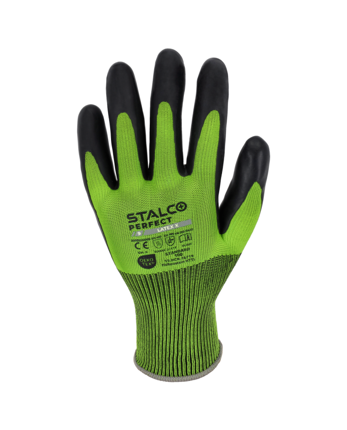 Rękawice poliestrowe LATEX X 10 - Stalco | Wysoka jakość i trwałość