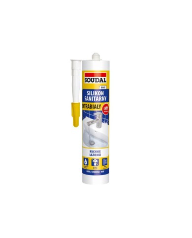 Soudal Silikon sanitarny EXTRA biały 280 mL - Wysoka jakość Soudal Silikon sanitarny EXTRA biały 280 mL - Wysoka jakość