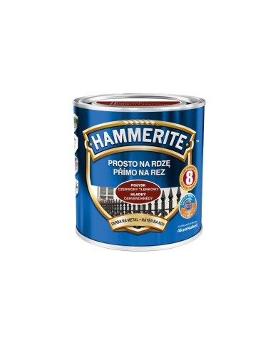 HAMMERITE Połysk Czerwony Tlenkowy 0,7L - Farba do metalu HAMMERITE Połysk Czerwony Tlenkowy 0,7L - Farba do metalu