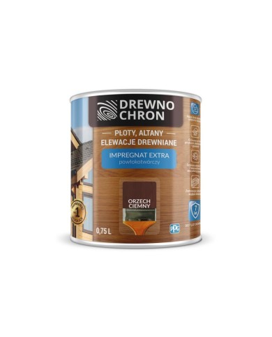 Impregnat do drewna Extra orzech ciemny 0,75 L - DREWNOCHRON Impregnat do drewna Extra orzech ciemny 0,75 L - DREWNOCHRON