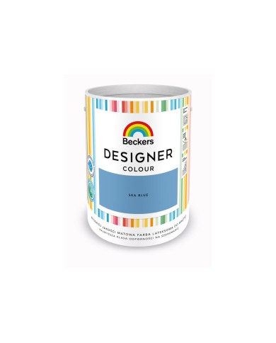 Farba Lateksowa BECKERS DESIGNER COLOUR Sea Blue 5L - Idealna do wnętrz Farba Lateksowa BECKERS DESIGNER COLOUR Sea Blue 5L - Idealna do wnętrz