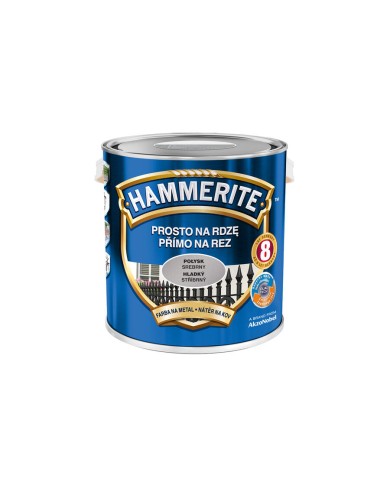 HAMMERITE Połysk Srebrny 2,5L - Farba do metalu i drewna HAMMERITE Połysk Srebrny 2,5L - Farba do metalu i drewna