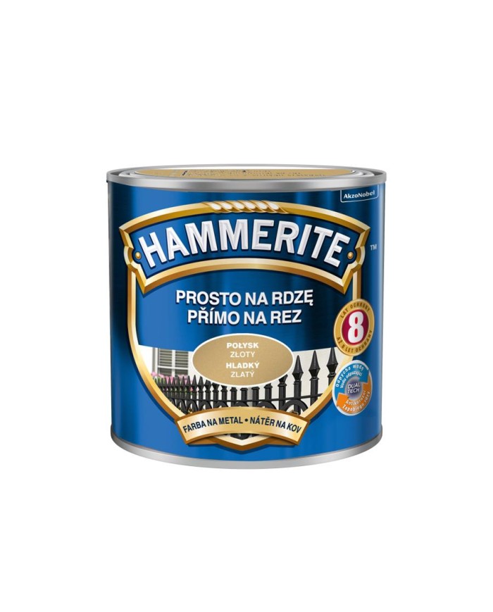 HAMMERITE Połysk Złoty 0,25L - Farba do metalu i drewna HAMMERITE Połysk Złoty 0,25L - Farba do metalu i drewna