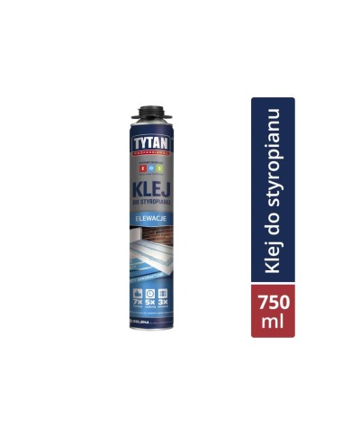 Klej do styropianu Eos 750 ml pistoletowy TYTAN PROFESSIONAL Klej do styropianu Eos 750 ml pistoletowy TYTAN PROFESSIONAL