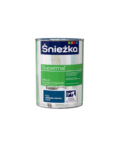 Farba do drewna i metalu Supermal 0,8 L niebieski ciemny ŚNIEŻKA Farba do drewna i metalu Supermal 0,8 L niebieski ciemny ŚNIEŻKA